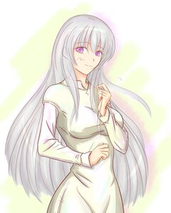 Rating: Safe Score: 0 Tags: 1girl breasts dress image long_hair long_sleeves looking_at_viewer purple_eyes smile solo suigintou very_long_hair User: admin