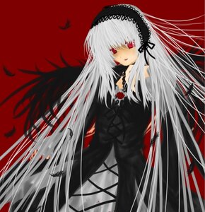 Rating: Safe Score: 0 Tags: 1girl auto_tagged black_dress black_feathers black_wings dress feathered_wings feathers flower frills hairband image lolita_hairband long_hair long_sleeves looking_at_viewer red_background red_eyes rose silver_hair solo suigintou very_long_hair wings User: admin