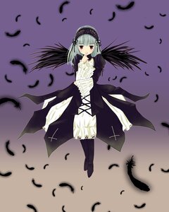 Rating: Safe Score: 0 Tags: 1girl bird black_feathers black_wings crow dove dress feathered_wings feathers flower frills full_body hairband image lolita_hairband long_hair long_sleeves looking_at_viewer seagull silver_hair solo standing suigintou white_feathers wings User: admin