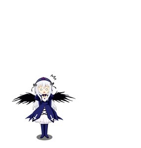 Rating: Safe Score: 0 Tags: 1girl black_wings chibi dress feathered_wings full_body hat image long_hair long_sleeves pantyhose purple_wings silver_hair solo striped suigintou white_background wings User: admin