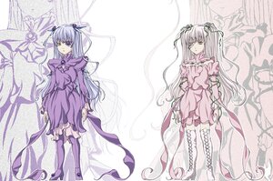 Rating: Safe Score: 0 Tags: 1girl barasuishou boots bow dress frills hair_ornament image kirakishou long_hair long_sleeves pair purple_dress ribbon rose standing thighhighs very_long_hair yellow_eyes User: admin