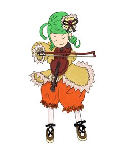 Rating: Safe Score: 0 Tags: 1girl ahoge bloomers bow_(instrument) closed_eyes dress drill_hair full_body green_hair guitar hair_ornament holding_instrument image instrument kanaria music musical_note playing_instrument solo violin User: admin