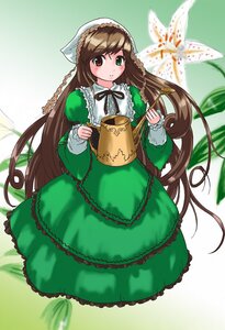Rating: Safe Score: 0 Tags: 1girl :t blush brown_hair bug butterfly dress frills green_dress green_eyes heterochromia holding image insect long_hair long_sleeves looking_at_viewer red_eyes solo suiseiseki very_long_hair watering_can User: admin