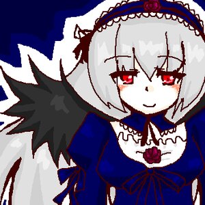 Rating: Safe Score: 0 Tags: 1girl black_wings blue_flower dress flower frills gothic_lolita hairband image lolita_fashion long_hair long_sleeves looking_at_viewer red_eyes red_flower red_rose ribbon rose silver_hair smile solo suigintou wings User: admin