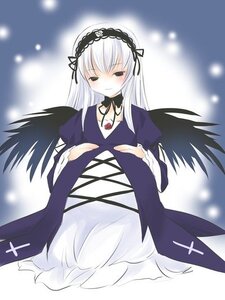 Rating: Safe Score: 0 Tags: 1girl black_ribbon black_wings blush detached_collar dress flower frills hairband image long_hair long_sleeves puffy_sleeves ribbon rose solo suigintou very_long_hair wings User: admin