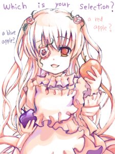 Rating: Safe Score: 0 Tags: 1girl :d apple dated food frills fruit happy_birthday holding holding_food holding_fruit image kirakishou long_hair long_sleeves looking_at_viewer open_mouth smile solo two_side_up User: admin