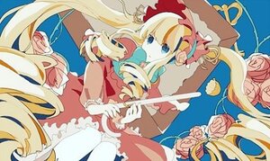 Rating: Safe Score: 0 Tags: 1girl blonde_hair blue_eyes bonnet bow dress drill_hair flower frills hat image long_hair long_sleeves marker_(medium) pink_flower pink_rose red_dress red_flower red_rose rose shinku solo traditional_media twin_drills twintails very_long_hair User: admin