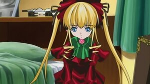 Rating: Safe Score: 0 Tags: 1girl blonde_hair blue_eyes bow bowtie curtains dress flower green_bow image indoors long_hair long_sleeves looking_at_viewer pink_rose red_dress rose shinku sidelocks solo twintails User: admin