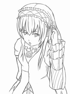 Rating: Safe Score: 0 Tags: 1girl bangs dress eyebrows_visible_through_hair frills greyscale hairband image lolita_hairband long_hair long_sleeves looking_at_viewer monochrome open_mouth solo suigintou upper_body User: admin