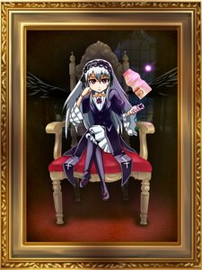 Rating: Safe Score: 0 Tags: 1girl dress frills hairband image long_hair long_sleeves looking_at_viewer purple_eyes silver_hair sitting solo suigintou User: admin