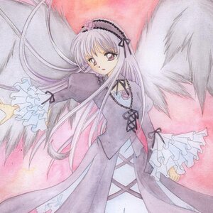 Rating: Safe Score: 0 Tags: 1girl black_ribbon black_wings dress frilled_sleeves frills hairband image long_hair long_sleeves looking_at_viewer marker_(medium) pink_eyes ribbon solo suigintou traditional_media very_long_hair wings User: admin