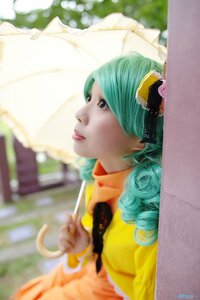 Rating: Safe Score: 0 Tags: 1girl aqua_hair blurry blurry_background blurry_foreground depth_of_field flower green_hair kanaria lips lipstick makeup photo realistic solo umbrella User: admin