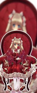 Rating: Safe Score: 0 Tags: 1girl animal_ears blonde_hair blue_eyes blurry blurry_background blurry_foreground bow cat_ears depth_of_field dress flower frills image long_hair mirror pantyhose pink_flower pink_rose red_dress red_flower red_footwear red_rose reflection rose shinku shoes solo standing tail white_flower white_rose zoom_layer User: admin