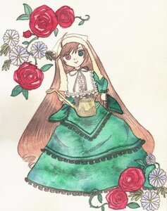 Rating: Safe Score: 0 Tags: 1girl brown_hair dress flower frills green_dress green_eyes heterochromia image long_hair long_sleeves looking_at_viewer pink_flower pink_rose red_eyes red_flower red_rose rose solo suiseiseki traditional_media twin_drills twintails very_long_hair watering_can yellow_rose User: admin