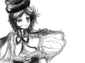 Rating: Safe Score: 0 Tags: 1girl dress frills hat heterochromia image long_hair looking_at_viewer monochrome red_eyes simple_background solo souseiseki spot_color upper_body white_background User: admin