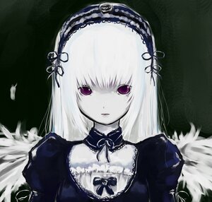 Rating: Safe Score: 0 Tags: 1girl angel angel_wings bangs black_background black_feathers black_ribbon black_wings cross feathered_wings feathers frills hairband halo haruyukiko image juliet_sleeves lolita_hairband long_hair long_sleeves looking_at_viewer mini_wings pale_skin photoshop_(medium) puffy_sleeves purple_eyes ribbon rozen_maiden signature silver_hair solo solo_wing suigintou upper_body white_feathers white_hair white_wings wings User: admin