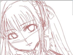 Rating: Safe Score: 0 Tags: 1girl blush border close-up eyebrows_visible_through_hair face image looking_at_viewer monochrome shinku sketch solo User: admin