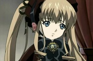 Rating: Safe Score: 0 Tags: 1girl bangs blonde_hair blue_eyes bow expressionless hair_ribbon image long_hair long_sleeves looking_at_viewer ribbon shinku sidelocks solo twintails upper_body User: admin