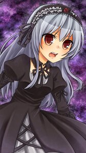 Rating: Safe Score: 0 Tags: 1girl black_dress black_ribbon dress gothic_lolita hairband image juliet_sleeves lolita_fashion lolita_hairband long_hair long_sleeves looking_at_viewer open_mouth puffy_sleeves red_eyes ribbon silver_hair solo suigintou wings User: admin