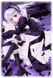 Rating: Safe Score: 0 Tags: 1girl black_wings boots dress feathers frilled_sleeves frills full_body hairband image long_hair long_sleeves looking_at_viewer lying photoshop_(medium) pink_eyes red_eyes rozen_maiden sakuragi_akira silver_hair solo suigintou thighhighs wings User: admin