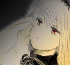 Rating: Safe Score: 0 Tags: 1girl auto_tagged bangs blonde_hair choker eyebrows_visible_through_hair face image looking_at_viewer parted_lips red_eyes ribbon solo suigintou User: admin