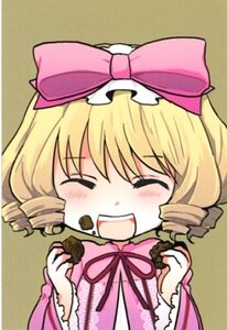 Rating: Safe Score: 0 Tags: 1girl ^_^ blonde_hair blush bow chocolate closed_eyes dress drill_hair eating food food_on_face hina_ichigo hinaichigo image long_sleeves open_mouth pink_bow ribbon smile solo twin_drills User: admin