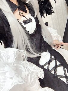 Rating: Safe Score: 0 Tags: 1girl black_dress dress lace long_hair long_sleeves see-through solo white_hair User: admin
