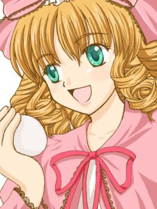 Rating: Safe Score: 0 Tags: 1girl :d bangs blonde_hair bow curly_hair drill_hair eyebrows_visible_through_hair food green_eyes hina_ichigo hinaichigo image looking_at_viewer open_mouth pink_bow pink_dress ribbon simple_background smile solo upper_body white_background User: admin