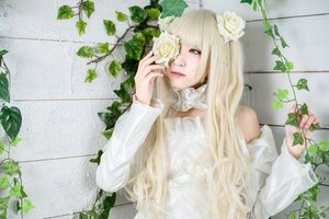 Rating: Safe Score: 0 Tags: 1girl bangs blonde_hair dress flower kirakishou leaf lips long_hair plant rose solo thorns very_long_hair vines white_flower white_rose User: admin