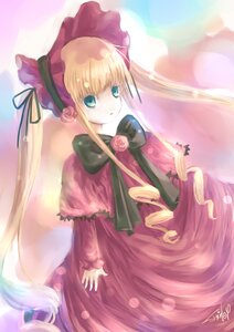 Rating: Safe Score: 0 Tags: 1girl blonde_hair blue_eyes bonnet bow bowtie capelet dress drill_hair flower image long_hair long_sleeves looking_at_viewer pink_flower pink_rose red_dress rose shinku solo twintails very_long_hair User: admin