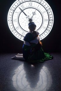 Rating: Safe Score: 0 Tags: barefoot clock gears indoors long_sleeves magic_circle multiple_cosplay sitting solo tagme User: admin