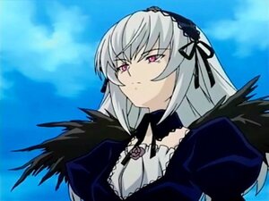 Rating: Safe Score: 0 Tags: 1girl black_wings blue_sky cross-laced_clothes day detached_collar dress flower frills hairband image lolita_hairband long_hair long_sleeves looking_afar pink_eyes puffy_sleeves silver_hair sky solo suigintou upper_body wings User: admin