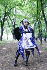 Rating: Safe Score: 0 Tags: 1girl boots cross-laced_footwear dress forest long_hair nature outdoors solo standing suigintou tree User: admin