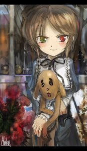 Rating: Safe Score: 0 Tags: 1girl bad_id bad_pixiv_id bad_proportions blush brown_hair chain dog dress flower green_eyes heterochromia image kunkun letterboxed looking_at_viewer red_eyes ribbon rozen_maiden serious short_hair smile solo souseiseki stuffed_animal stuffed_dog ultimate_asuka User: admin