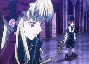 Rating: Safe Score: 0 Tags: 2girls blonde_hair blue_eyes bow dress expressionless hat image long_hair long_sleeves multiple_girls pair shinku souseiseki standing suigintou top_hat User: admin