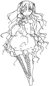 Rating: Safe Score: 0 Tags: 1girl boots closed_mouth cross-laced_footwear dress full_body greyscale image kirakishou knee_boots lace-up_boots long_hair long_sleeves looking_at_viewer monochrome solo very_long_hair wavy_hair white_background User: admin