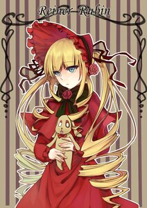 Rating: Safe Score: 0 Tags: 1girl blonde_hair blue_eyes bonnet bow capelet dress drill_hair flower image long_hair red_capelet rose shinku solo twin_drills twintails User: admin