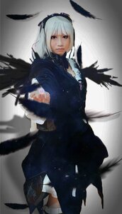 Rating: Safe Score: 0 Tags: 1girl bird black_dress black_feathers blurry crow depth_of_field dove dress feathered_wings feathers hairband lips long_sleeves looking_at_viewer ribbon solo suigintou wings User: admin