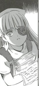 Rating: Safe Score: 0 Tags: 1girl bangs barasuishou book collarbone eyepatch frown greyscale image long_hair looking_at_viewer monochrome solo upper_body User: admin