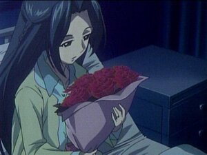 Rating: Safe Score: 0 Tags: 1girl black_hair bouquet flower holding human image kakizaki_megu long_hair long_sleeves screenshot solo User: admin