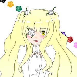 Rating: Safe Score: 0 Tags: 1girl blonde_hair blush eyepatch flower image kirakishou long_hair pink_rose rose solo thorns white_flower white_rose yellow_eyes yellow_flower yellow_rose User: admin