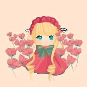 Rating: Safe Score: 0 Tags: 1girl beige_background blonde_hair bonnet bow bowtie chibi dress drill_hair flower full_body image long_hair long_sleeves red_dress red_flower red_rose rose shinku simple_background solo twin_drills User: admin
