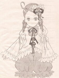 Rating: Safe Score: 0 Tags: 1girl ahoge black_ribbon closed_mouth dress drill_hair flower frills hat image kanaria long_sleeves looking_at_viewer monochrome puffy_sleeves ribbon rose solo twin_drills User: admin