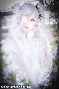 Rating: Safe Score: 0 Tags: 1girl blurry blurry_foreground depth_of_field flower hair_flower hair_ornament kirakishou lips long_hair looking_at_viewer sitting solo white_dress white_flower white_hair white_rose User: admin