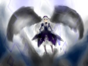 Rating: Safe Score: 0 Tags: 1girl boots dress floating_hair flower frills hairband image long_hair long_sleeves motion_blur purple_eyes ribbon silver_hair solo suigintou very_long_hair wings User: admin