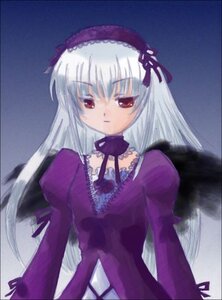 Rating: Safe Score: 0 Tags: 1girl collar detached_collar dress expressionless frills image juliet_sleeves long_hair long_sleeves looking_at_viewer puffy_sleeves red_eyes silver_hair simple_background solo suigintou upper_body wings User: admin