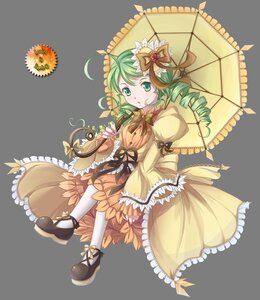 Rating: Safe Score: 0 Tags: 1girl ahoge dress drill_hair flower frills full_body green_eyes green_hair image kanaria lolita_fashion parasol shoes solo striped twin_drills umbrella white_legwear User: admin