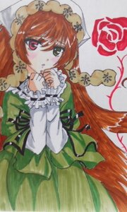 Rating: Safe Score: 0 Tags: 1girl auto_tagged blush dress flower frills green_dress green_eyes hat heterochromia image long_hair long_sleeves looking_at_viewer red_eyes solo suiseiseki traditional_media very_long_hair User: admin