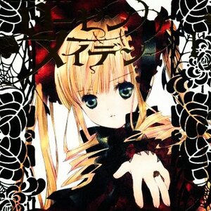 Rating: Safe Score: 0 Tags: 1girl bangs blonde_hair dress drill_hair flower green_eyes image long_hair long_sleeves looking_at_viewer rose shinku solo twin_drills twintails upper_body User: admin