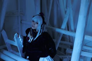 Rating: Safe Score: 0 Tags: 1girl bangs blue_eyes closed_mouth curtains dress gothic_lolita hairband indoors lolita_fashion long_hair looking_at_viewer ribbon sitting solo suigintou window User: admin